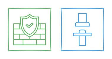 Firewall and Seat  Icon vector