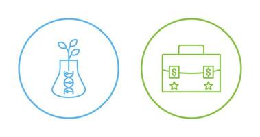 Biology and Briefcase Icon vector