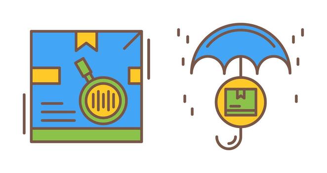 tracking code and protection Icon vector