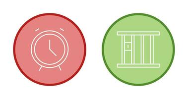 Alarm Clock and Jail Icon vector