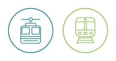 Cable car and Train Icon vector