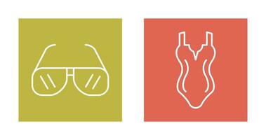 Sun Glasses and Swim  Icon vector