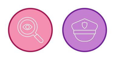 Detective and Police Hat Icon vector