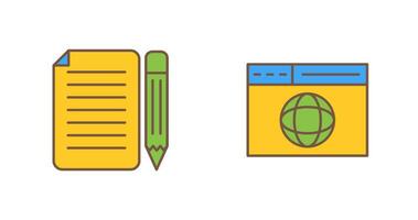 page and web page Icon vector