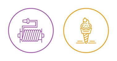 Water Hose and Ice Cream Icon vector