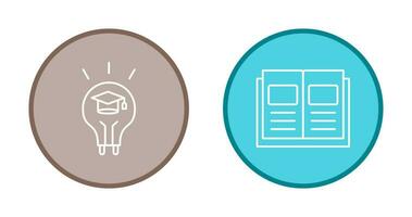 Light Bulb and Ebook Icon vector