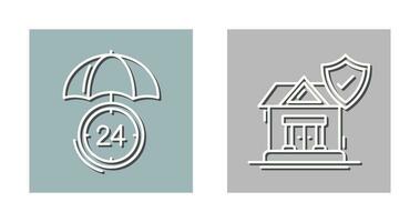 Protection and House  Icon vector