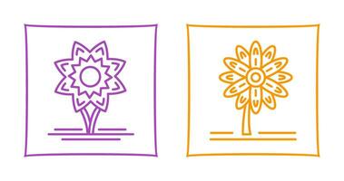 Daffodil and Daisy Icon vector