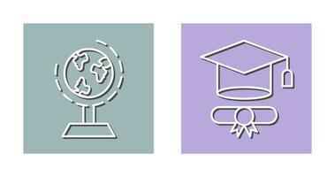 Geography and Graduation  Icon vector