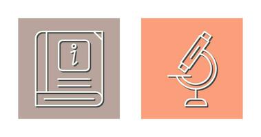 Information and Microscope Icon vector