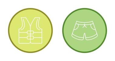 Life jacket and Swim Suit Icon vector