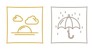 Sunshine and Raining Icon vector