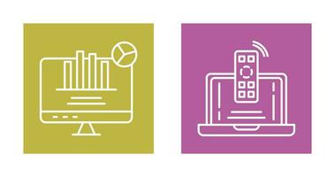 Remote and Analysis Icon vector