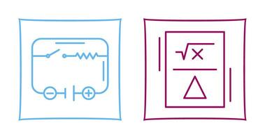 Electrical Circuit and Formula Icon vector