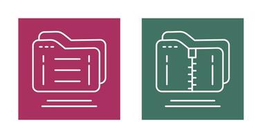 Folder and Compressed Icon vector