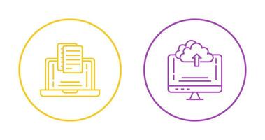 Document and Upload Icon vector