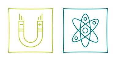 Atom and Magnet,attraction Icon vector
