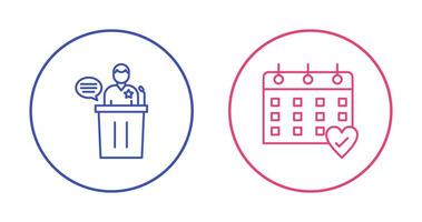 Debate and Calendar Icon vector