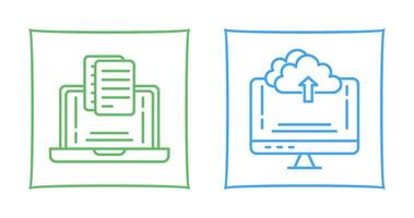 Document and Upload Icon vector