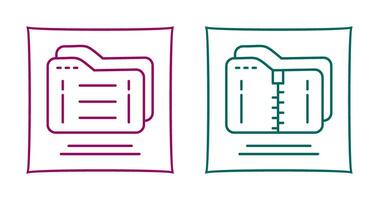 Folder and Compressed Icon vector