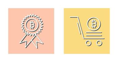 Reward and Pushcart Icon vector