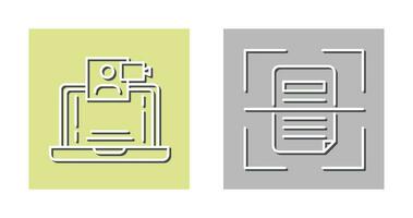 Video Call and Scan Icon vector
