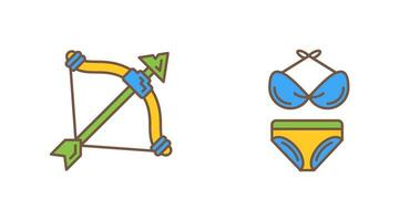 Crossbow and Bikini Icon vector