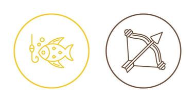 Bow and Fishing Icon vector