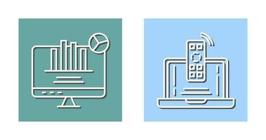 Remote and Analysis Icon vector