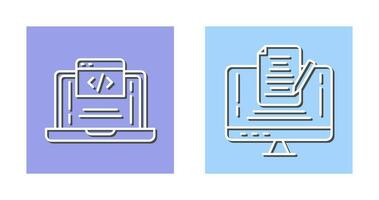 Coding and Note Icon vector