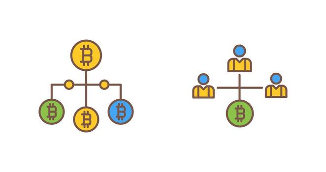 Link and Users Icon vector