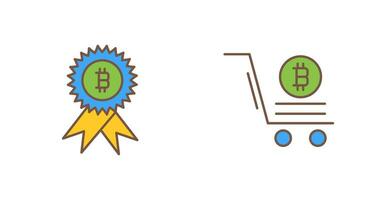 Reward and Pushcart Icon vector