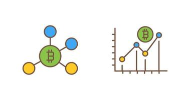 Network and Bars Icon vector