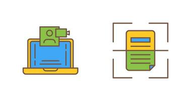 Video Call and Scan Icon vector