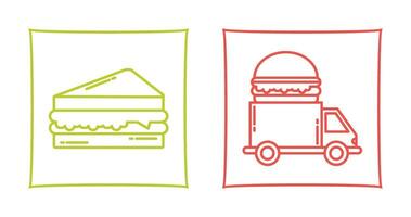 Sandwich and Fast Food Icon vector