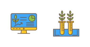 Computer and Test Icon vector