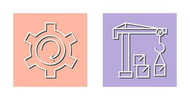 Upgrade and Robotic Arm Icon vector