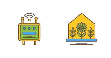 Chip and User Farm House Icon vector