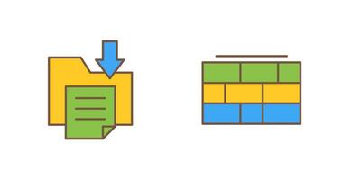 File Storage and Brick wall Icon vector