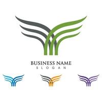 Logos of green Tree leaf ecology vector
