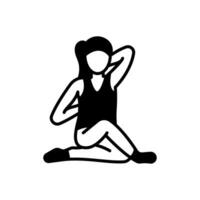 gomukhasana icono en vector. ilustración vector