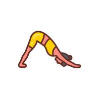 Downward Pose Icon in vector. illustration vector