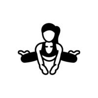 Frog Pose Icon in vector. illustration vector