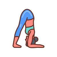 Dolphin Pose Icon in vector. illustration vector