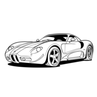 magnifique voiture silhouette - ai génératif png