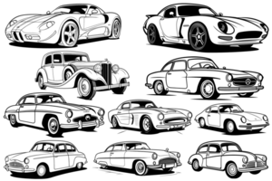 schön Auto Silhouette - - ai generativ png