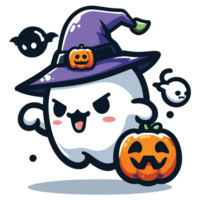 schön Halloween Boo tragen Hut - - ai generativ png