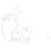 Map of Denmark. Danish map in details png