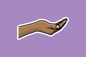 People Hands with Various Gestures Sticker vector illustration. Hands Pointing to an innocent person sticker design logo. People blaming the wrong person who is trying to exculpate himself.