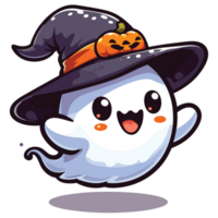 schön Halloween Boo tragen Hut - - ai generativ png